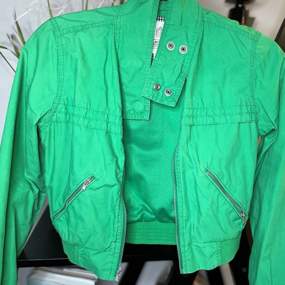 Size XS LEVIS Green Crop Jacket